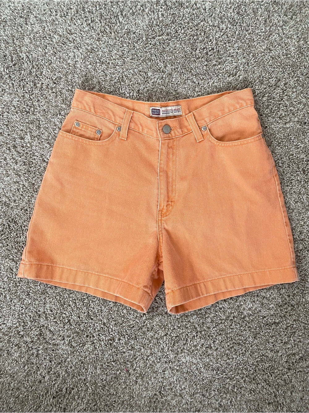 Vintage Orange Jean Shorts